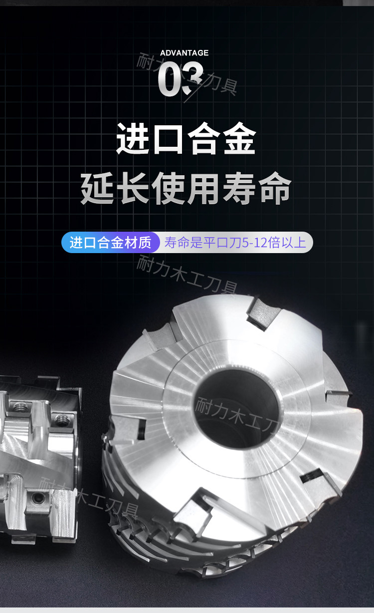 Нож для рубанка 重切螺旋刀头四面刨仿型铣重切14*14*2.0款刀头非标定制