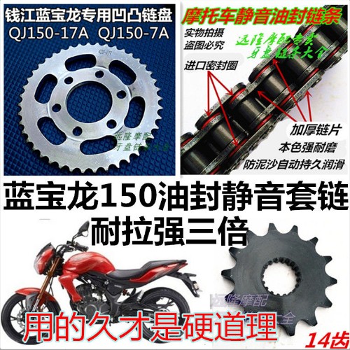Qianjiang Blue Baolong 150-17A QJ150-7A locomotive size large tooth plate chain plate oil seal silent set chain