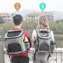 Qi Sheng Steps Up Pet Backpack All Season Breathable Warm Cat Bag Out Bag Foldable Portable Double Shoulder Dog Backpack