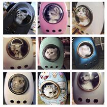 Cat Bag Pet Out Bag Breathable Portable Pet Bag Kitty Bag double shoulder Puppy Backpack Space Bag Cat Cage