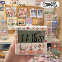 Multi-function ins Cute pink creative electronic timer can mute alarm clock Student kitchen reminder