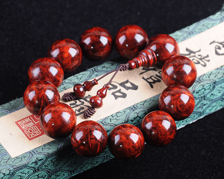 Khối u gỗ hồng thùy Ấn Độ 2.0 vật liệu cũ đích thực đầy đủ vòng đeo tay nam Venus beads hạt khối u 108 vòng đeo tay nam và nữ đá moonstone