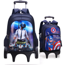 Childrens tie bag schoolboy schoolboys school bag 1-3-5 grade mute climbing and minus the 6-12-year-old boy