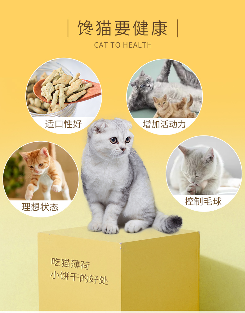 Mèo Mint Cookies Bánh quy cá nhỏ Mèo con Mèo Molar Cá mèo Ăn vặt Bánh quy 150g Mua 2 Tóc 4 - Đồ ăn nhẹ cho mèo bánh quy lưỡi mèo