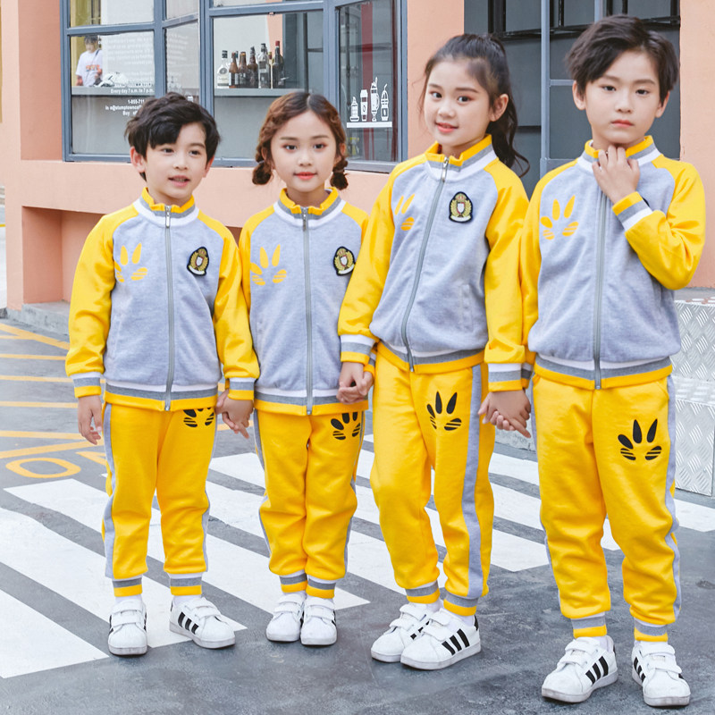 2021 Spring and Autumn Festival Kindergarten Garden Conserved Autumn Winter Style Pure Cotton Campus Clothing Elementary School Students Class Clothes Children's Games Suit