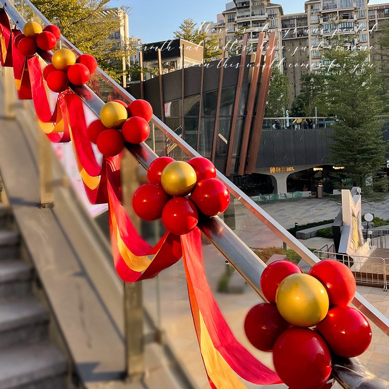 Stair decoration wedding handrail yarn mantle flower decoration creative set wedding wedding supplies wedding room decoration complete