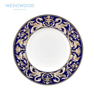 Wedgwood Renaissance Gold Golden Fan Hua 23CM bone porcelain flat plate (blue disk) western tableware