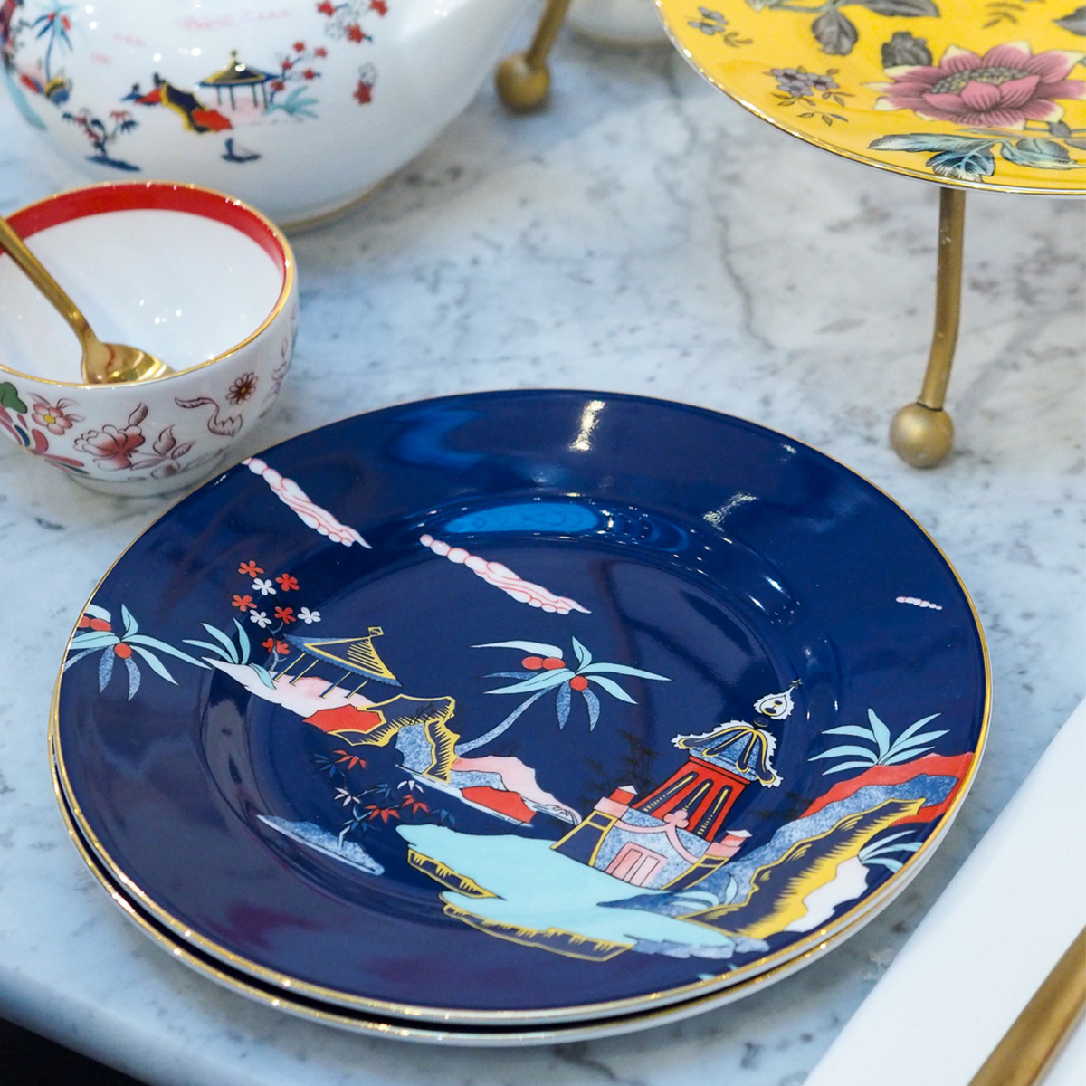 British Wedgwood roaming the condition four series of 20 cm ipads porcelain plate to decorate/snack plate