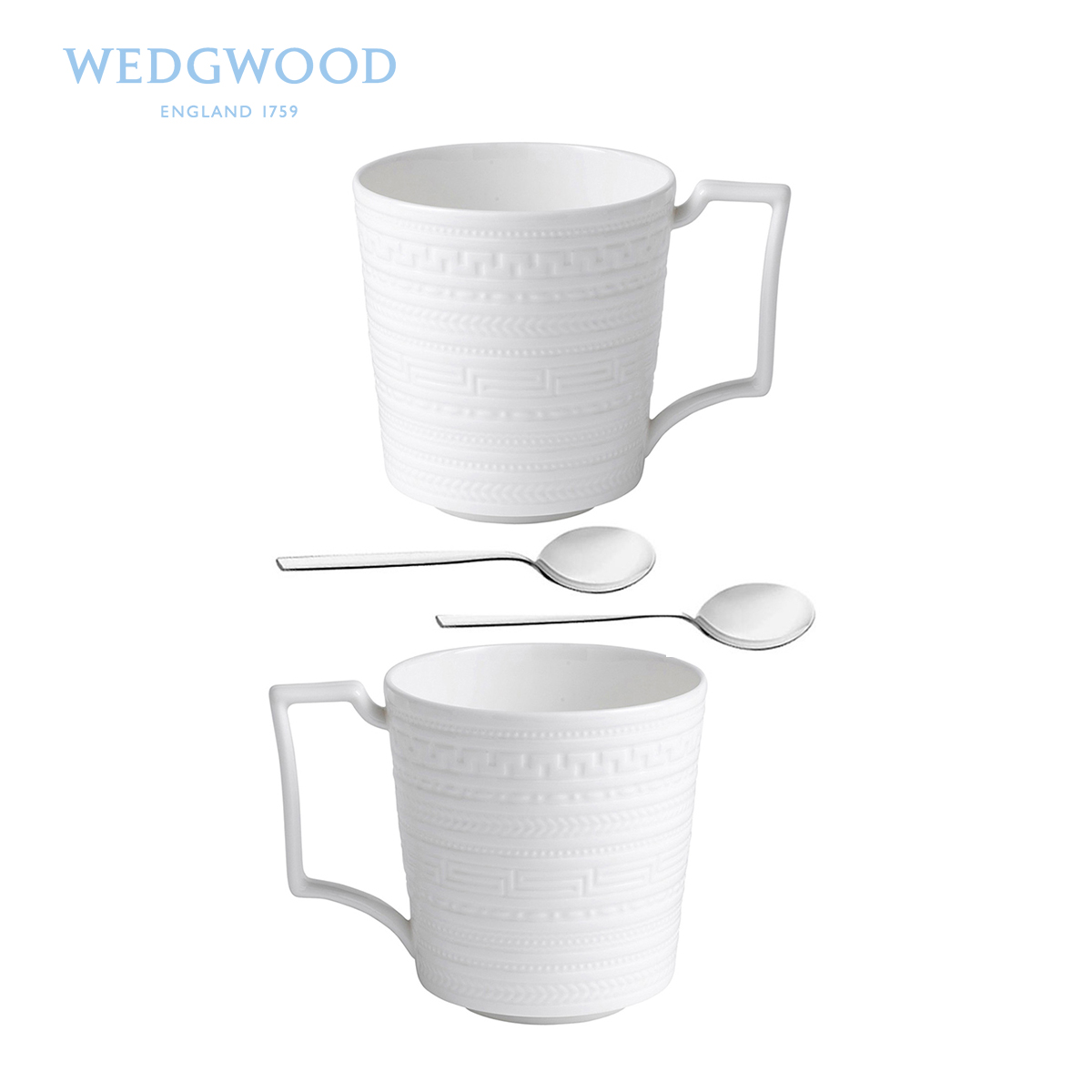 British Wedgwood Intaglio anaglyph ipads porcelain cup + WMF2 spoon birthday girlfriends I hear