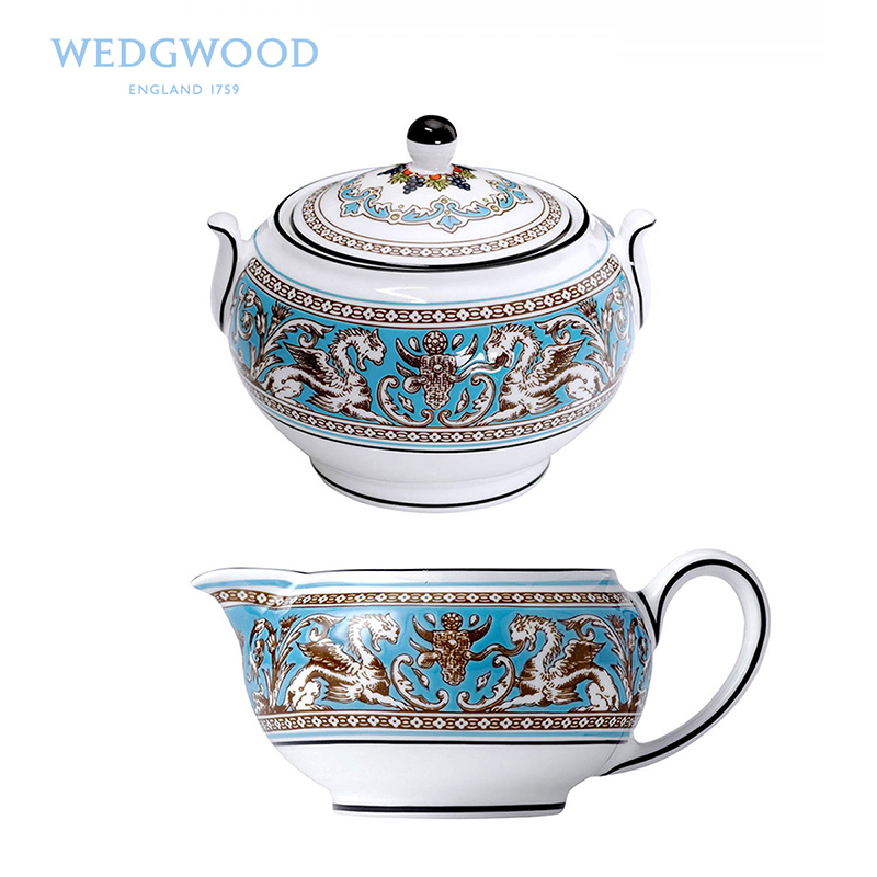 Wedgwood waterford Wedgwood Florentine Florence ipads porcelain jar of milk sugar can suit coffee set suit