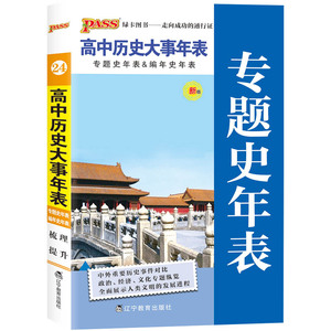 正版高中历史大事年表通用版高中历史大事年表随身记掌中宝绿卡PASS专题史年表通用版高一高二高三高考高中历史专题史表漫画图解书