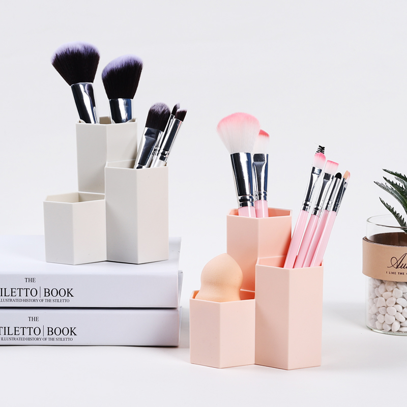 Cosmetic brush storage tube makeup brush bucket finishing box cosmetics beauty makeup egg box children lipstick brush eyebrow pen holder
