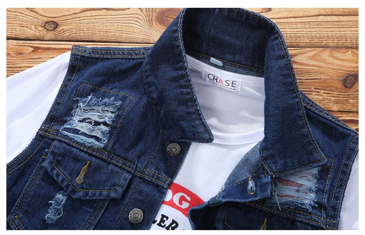 2019 mới mỏng mùa xuân và mùa hè nam phiên bản Hàn Quốc của vest denim phù hợp với xu hướng giản dị Slim đẹp trai áo khoác giản dị - Dệt kim Vest