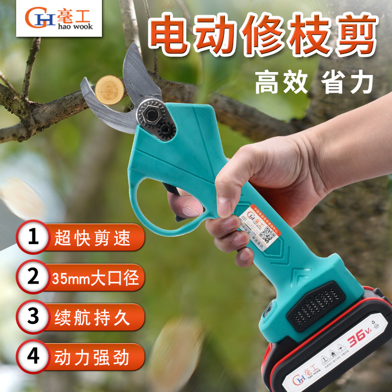 Hegong electric pruning scissors, fruit tree shears, tree shears, tree shears, charging type shears, tree cutting, electric shears, electric shears