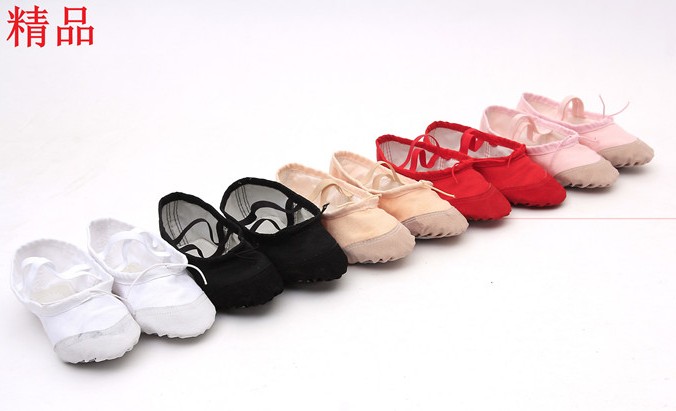 Giày khiêu vũ, giày cho bé gái, giày ba lê, 3, 4, 5, 6, 7, 8, 9 tuổi, đỏ, trắng - Khiêu vũ / Thể dục nhịp điệu / Thể dục dụng cụ giầy nhảy dancesport trẻ em