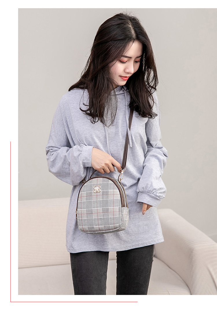 Túi đựng điện thoại di động Túi xách nữ 2019 phiên bản mới của Hàn Quốc kẻ sọc hoang dã in họa tiết vai nhỏ ba lô mini - Túi điện thoại túi xách nữ hàng hiệu dior
