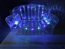 Internet celebrity new high-end quality fashion trend inflatable transparent sofa lightning luminous sofa factory direct sale