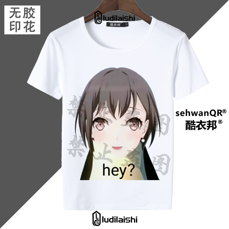 T-Shirt with Penguin Expressions from Takamatsu Light, Abstract Mygo Gugu Ga Ga Penguin, Unisex Short-Sleeve Top, Summer Style