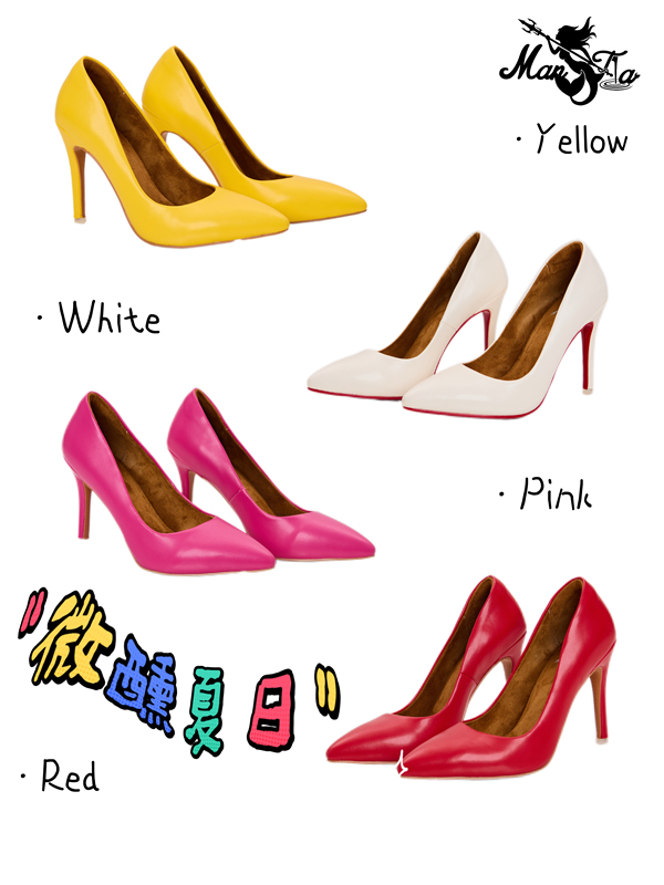 【Mantaheels】Tipsy Summer Fashion Versatile Four-Color Pumps High Heels with Thin Heels, Super Stable and Suitable for Outdoor Wear 【Mantaheels】Tipsy Summer Fashion Versatile Four-Color Pumps High Heels with Thin Heels, Super Stable and Suitable for Outdoor Wear