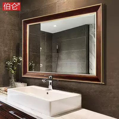 Bolun modern Chinese powder room mirror Bathroom mirror Bathroom mirror Toilet bathroom wall-mounted vanity table mirror