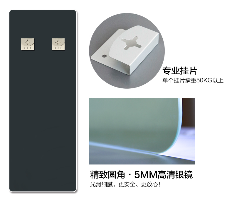 Buren tròn gương không khung gương mặc quần áo gương phù hợp gương LED ánh sáng gương gương gương chiều dài đầy đủ gương trang trí gương - Gương guong nha tam