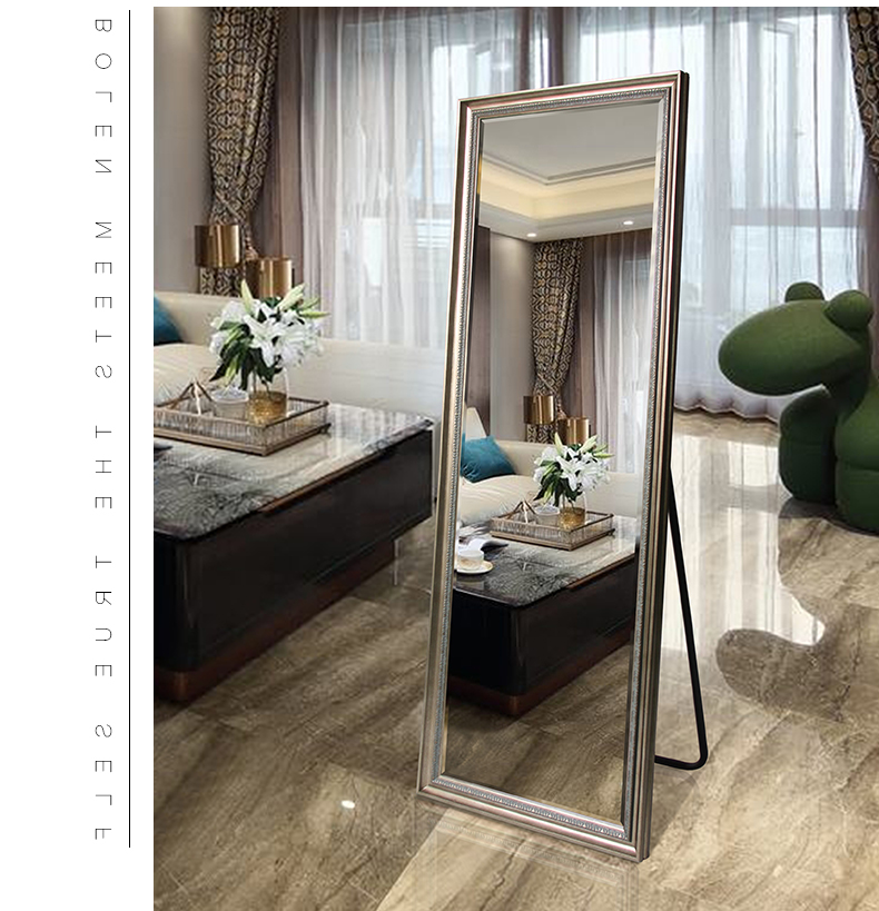 Burren Mỹ lắp gương treo tường treo gương chiều dài đầy đủ với khung thay đồ gương cửa hàng quần áo gương thay đồ - Gương guong dan tuong