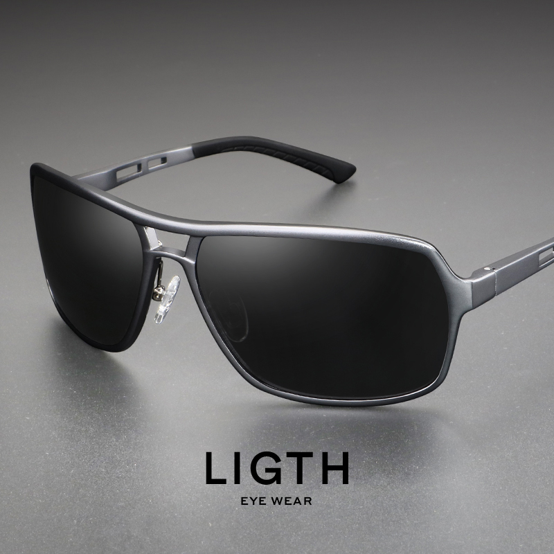 LIGTH Sunglasses Men's Aluminum Magnesium Sunglasses Trendy People Polarized Sunglasses Sunglasses Fishing Driver Driving Driving Mirror
