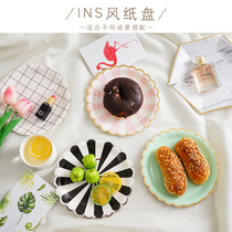 Paper plate saucer minimalist photography background gourmet shooting props ins photo props jewelry cosmetics background