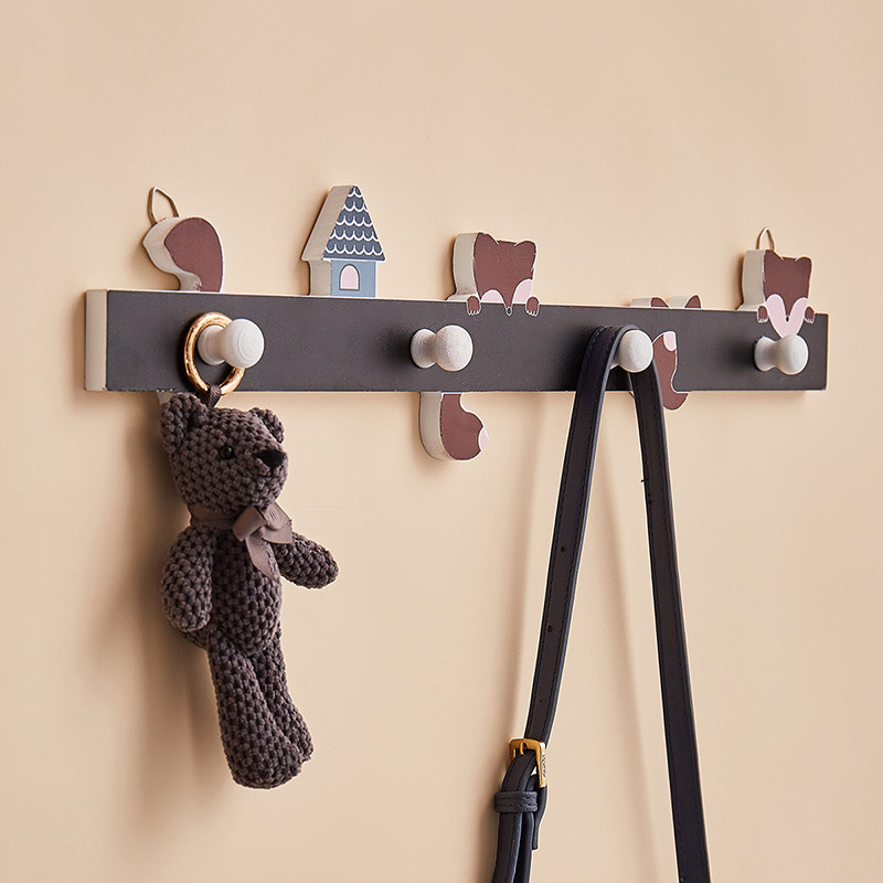 Nordic Ins Wind Genguan Key Rack Doorway Hooks Creative Wall-mounted Bedrooms Free From Punching Hanging Clothes Hood Hook