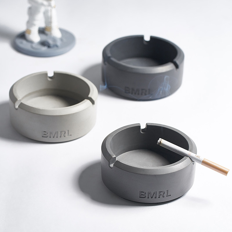 Cement ashtray light luxury high-end home living room ins style high-end commercial creative Nordic high-end ashtray