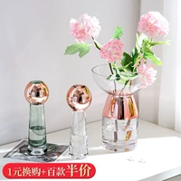 Nordic ins Simple Transparent Glass Vase Vase Living Room Стол обеденный стол дом сухой цветочный распорядок украшения