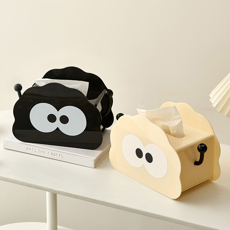 Cute Little Coal Balls Acrylic Tissue Box Living Room Table Top Drawer for Home Creative Design Sense Containing decorations-Taobao