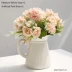 Bình gốm trang trí phòng khách cắm hoa bàn ăn hoa khô nhỏ Pháp Bắc Âu sáng tạo ins gió trang trí miệng rộng màu trắng 