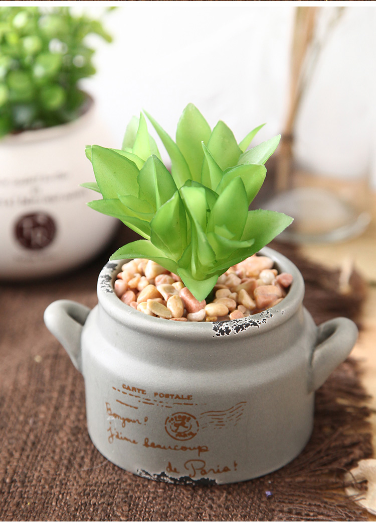 Nhà sáng tạo mô phỏng nhà máy chậu nhỏ phòng khách phân vùng trang trí nội thất trang trí cửa hàng phòng ngủ đồ nội thất những vật trang trí nhà đẹp