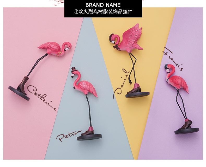 Sáng tạo flamingo trang trí nhà món quà cưới phòng khách bàn hiển thị tủ rượu tủ TV đồ trang trí nhỏ