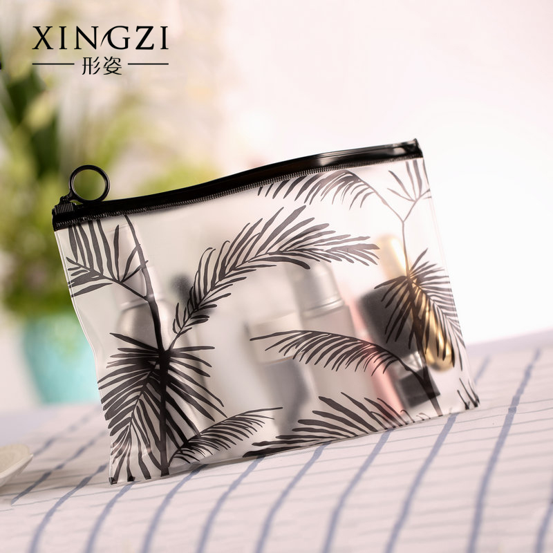 Outdoor travel portable multifunctional plastic storage bag cute female portable transparent waterproof cosmetic bag wash bag