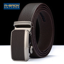 Double Sided Pure Head Layer Bull Leather Men Strap Casual Fashion Automatic Buckle Genuine Leather Belt Pants Strap