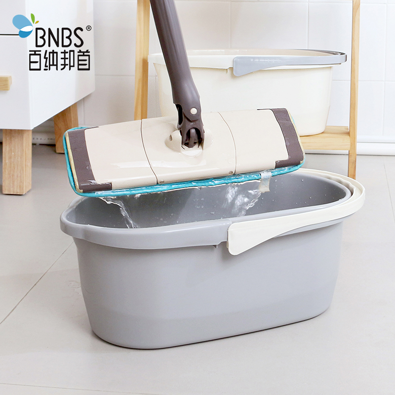 Thickened hand pressure mop bucket plastic mop bucket rotation squeeze bucket with pulley mop bucket pier cloth toss dry bucket