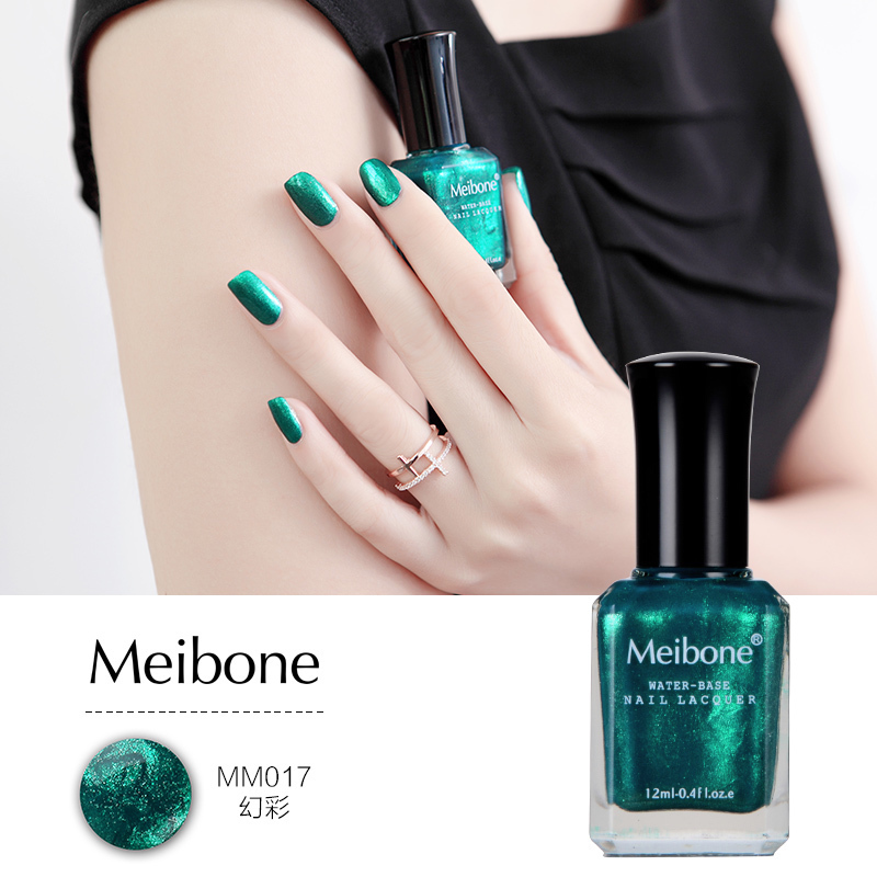 Meibone Water-Based Healthy Nail Polish Green Nail Polish Peelable Non-Toxic Long-Lasting Retro Green Matcha Green Meibone Water-Based Healthy Nail Polish Green Nail Polish Peelable Non-Toxic Long-Lasting Retro Green Matcha Green