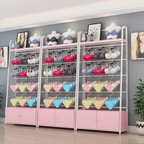 Lingerie store display rack wrought iron panties shelf Mid Island Display rack floor-to-ceiling bra display rack