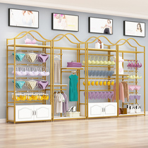 Light luxury underwear shelf display rack underwear clothing store shelf pajamas Nakajima rack adhesive hook punching display rack
