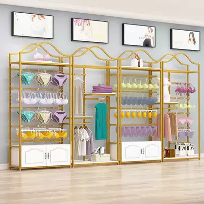 Light luxury underwear shelf display rack Underwear clothing store shelf pajama bra Nakajima rack Hook punching display rack