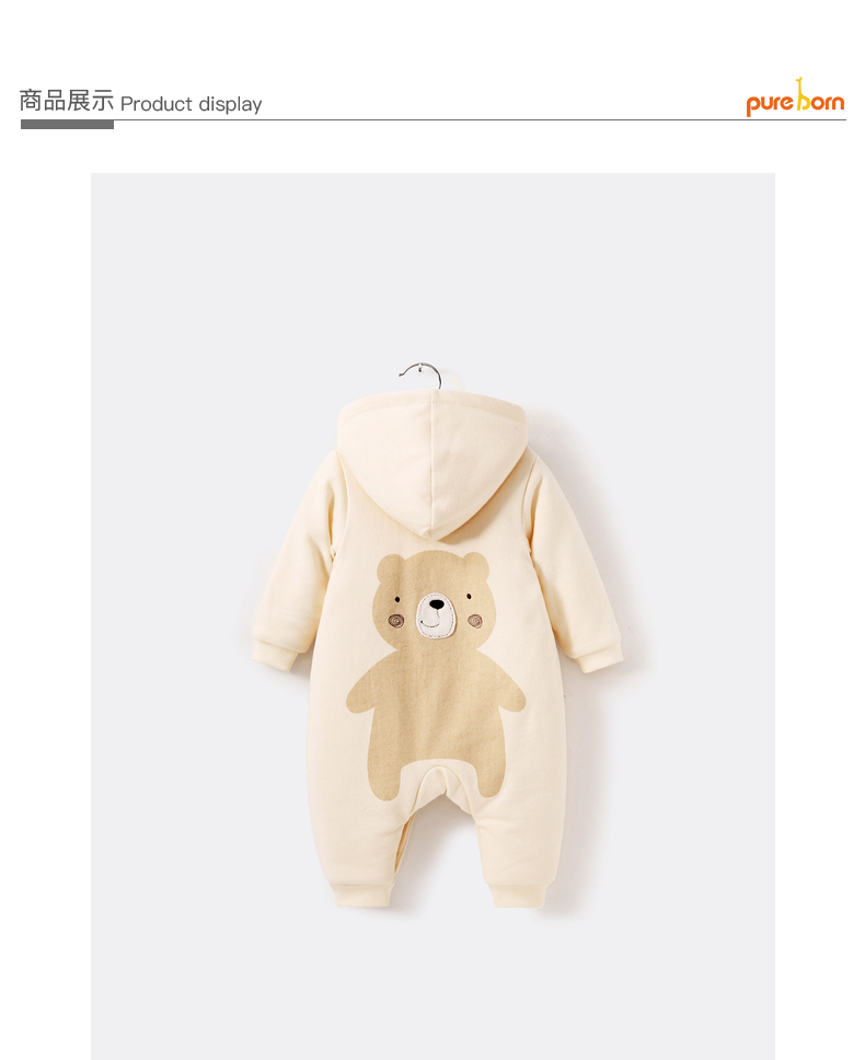 Bo Ruien bé mùa đông quần áo trẻ sơ sinh cotton dày romper nam và nữ quần áo ấm cho bé bodysuit cho bé sơ sinh