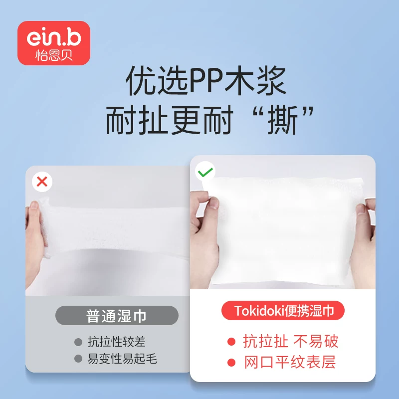 [Tmall U first] Yienbe & TOKIDOKI co -branded babies special hand mouth wet wipes portable portable