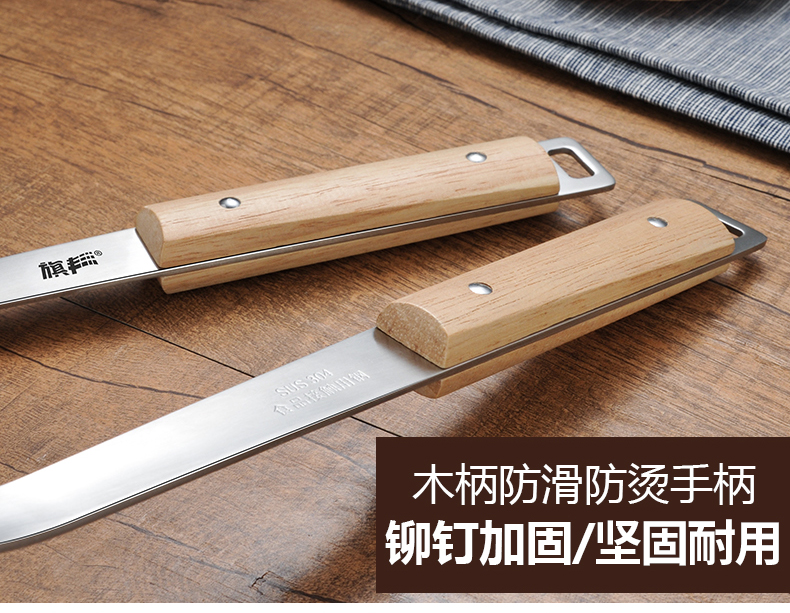 304 thép không gỉ duy nhất thìa nhà nấu ăn xẻng sắt chiên xẻng ba mảnh bếp muỗng muỗng đồ dùng nhà bếp bộ gia dụng nhà bếp