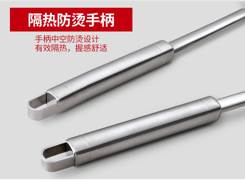 Thép không gỉ muỗng chao đồ dùng nhà bếp đặt bếp nấu ăn xẻng hộ gia đình dài xử lý chống bỏng dày xẻng thìa đặt kệ gia vị inox 304
