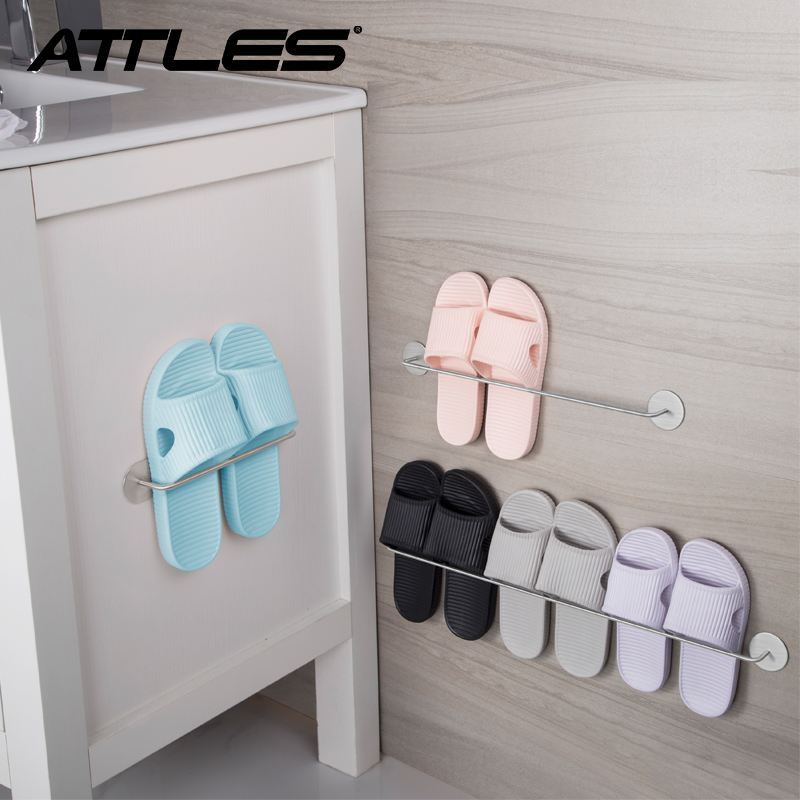 Dressing room slippers stand doorwall Toilet Containing Bathroom Shelve Free wall wall-mounted Shoe rack