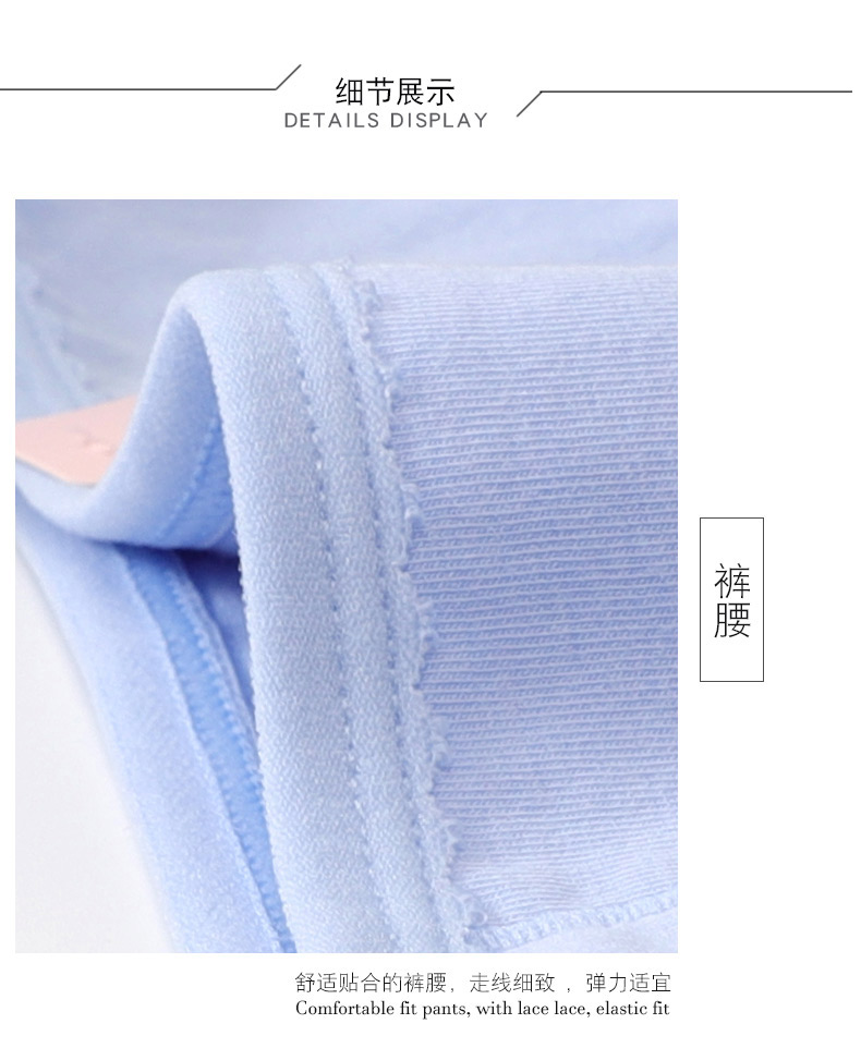 Quần bướm Ann Quần lót nữ Quần lửng cạp cao Túi hông hông Vải cotton màu tinh khiết Đơn giản và thoải mái 2 quần lót big size