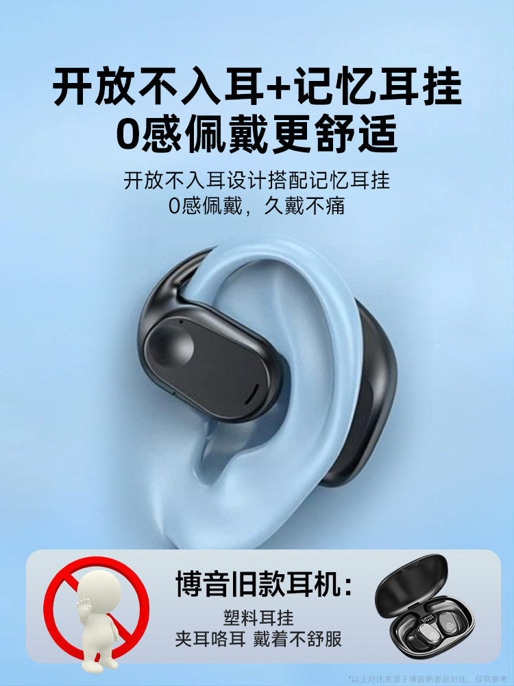 Desktop Computer Wireless Bluetooth Headset, Dedicated Laptop Microphone, Two-In-One USB Ear-Hook Type, Universal for Mobile Phones