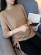 2026 Autumn and Winter Women's Lace-Up Sweater Long Sleeve Pullover Loose Knitwear Short Base Shirt Jacket Top Spring Wear